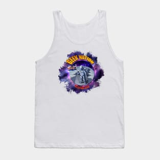 Geek Nation, Astronaut on Moon v2 Tank Top